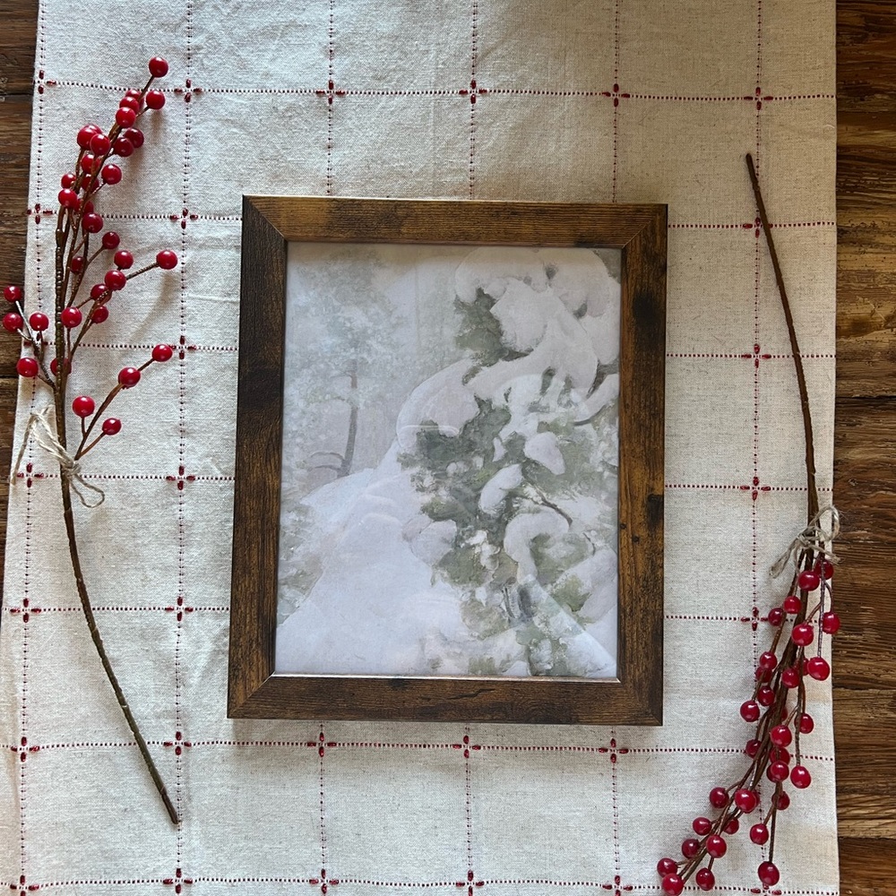 Vintage Farmhouse Christmas Holiday Decor Frame
